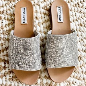 Steve Madden silver rhinestone sandal